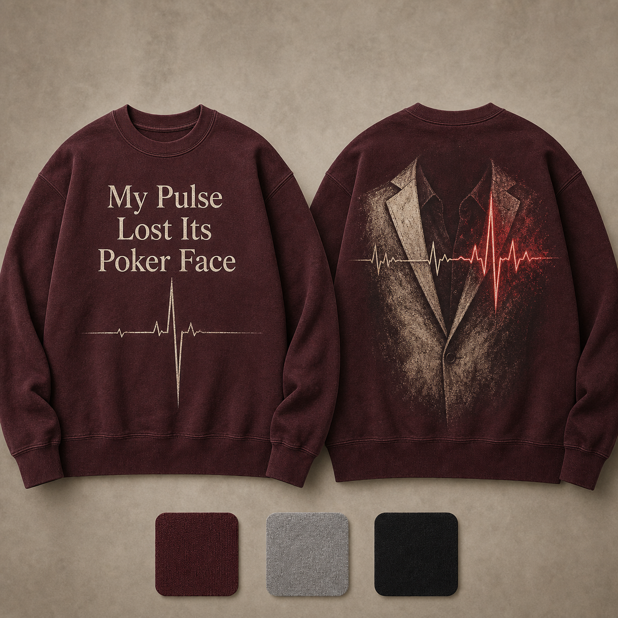 My Pulse Lost Its Poker Face — Heavyweight Crewneck