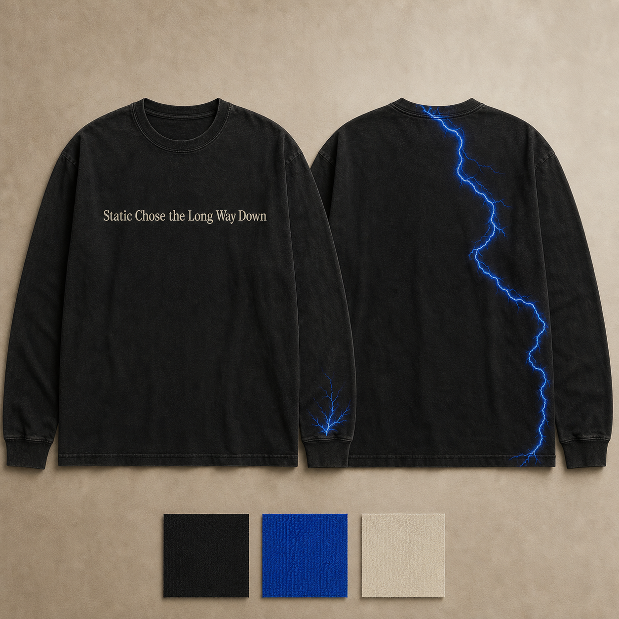 Static Chose the Long Way Down — Long-Sleeve T-Shirt