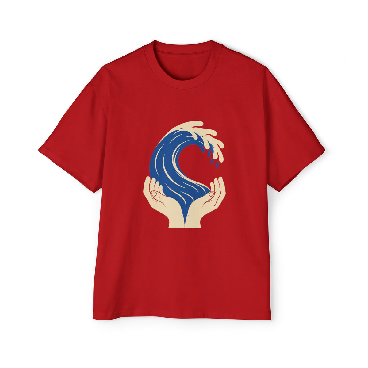 Tide Between Fingers Oversized T-Shirt | Hand Shadow Club
