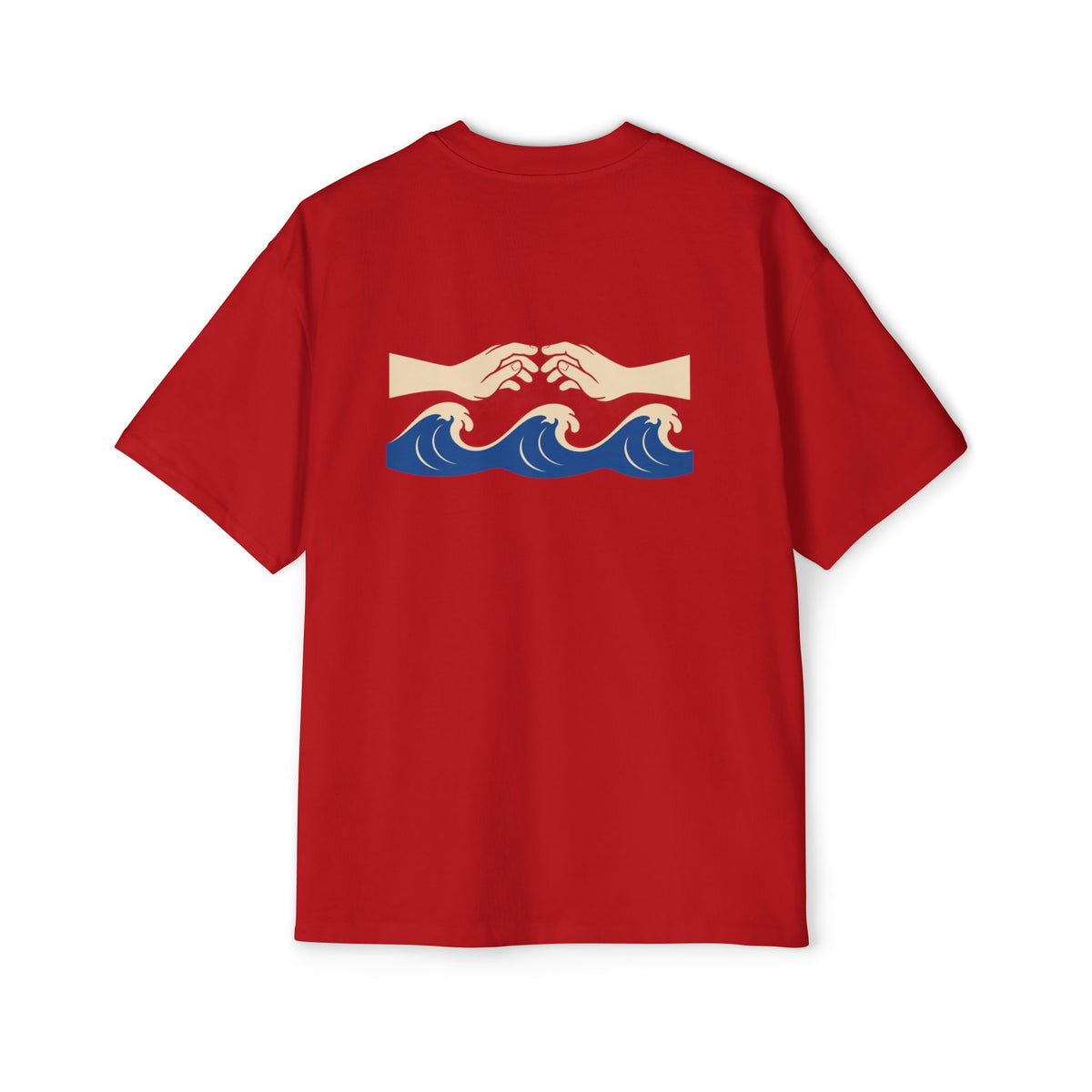 Tide Between Fingers Oversized T-Shirt | Hand Shadow Club