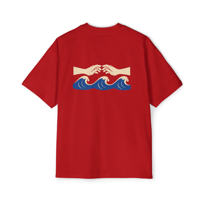 Tide Between Fingers Oversized T-Shirt | Hand Shadow Club