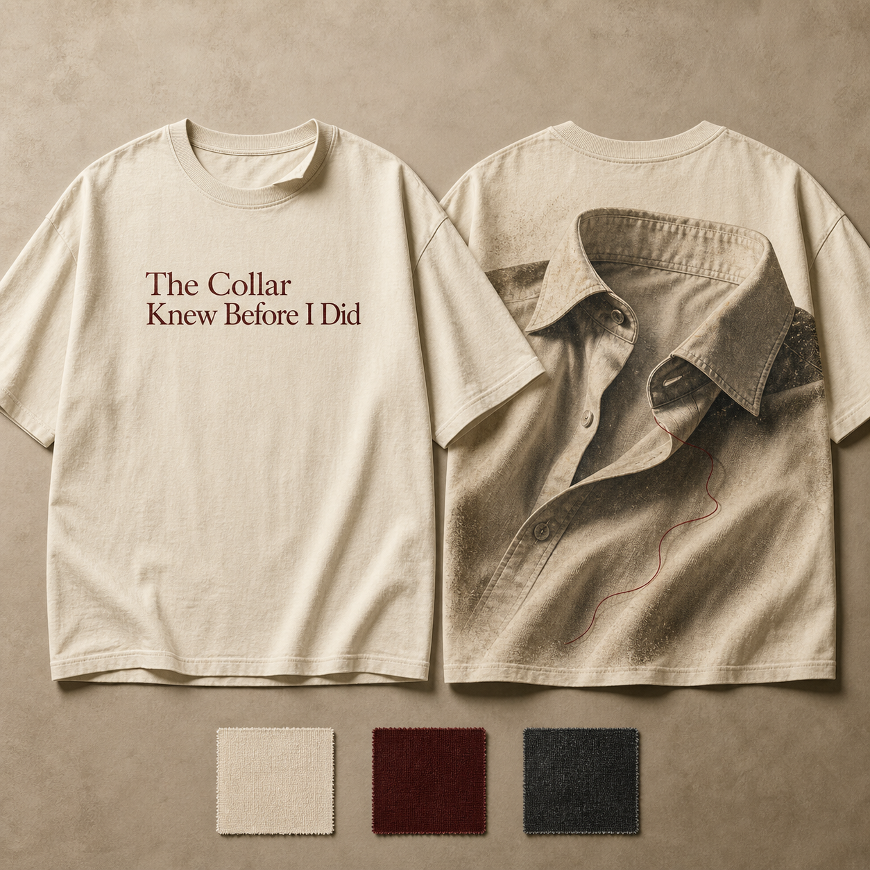 The Collar Knew Before I Did — Oversized T-Shirt