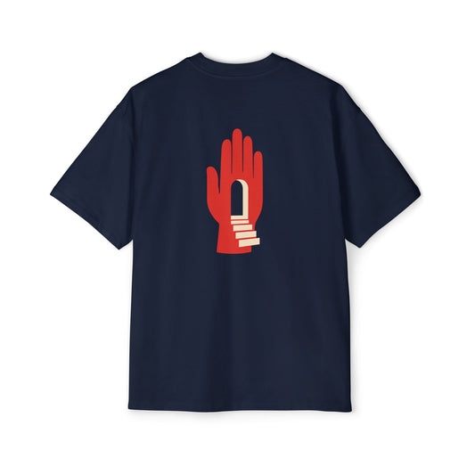 A City in One Hand Oversized T-Shirt | Hand Shadow Club