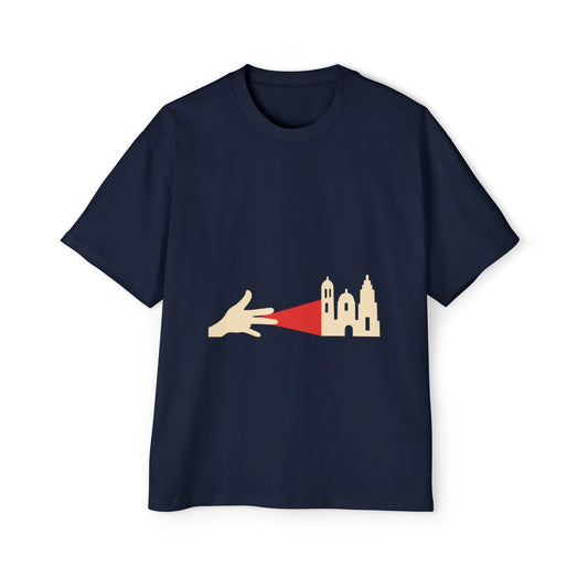 A City in One Hand Oversized T-Shirt | Hand Shadow Club