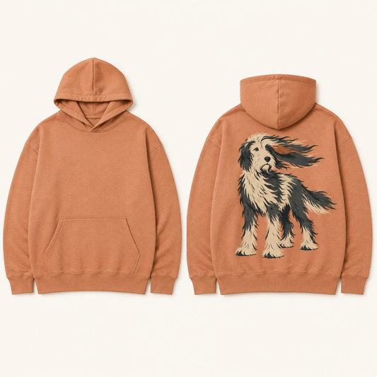 Cape Town, Hold That Thought — Pullover Hoodie, Dry Apricot. HELLOH garment design preview.