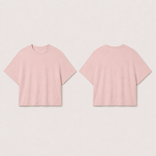 No Need to Rush — Heavyweight Tee, Petal. HELLOH garment design preview.