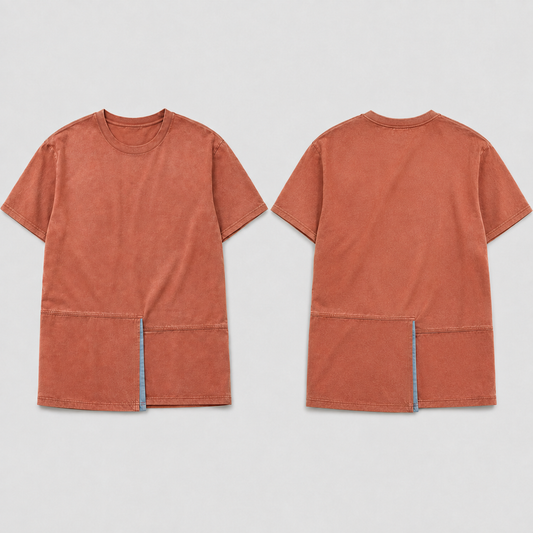 You Pick — Heavyweight Tee, Faded Terracotta. HELLOH garment design preview.